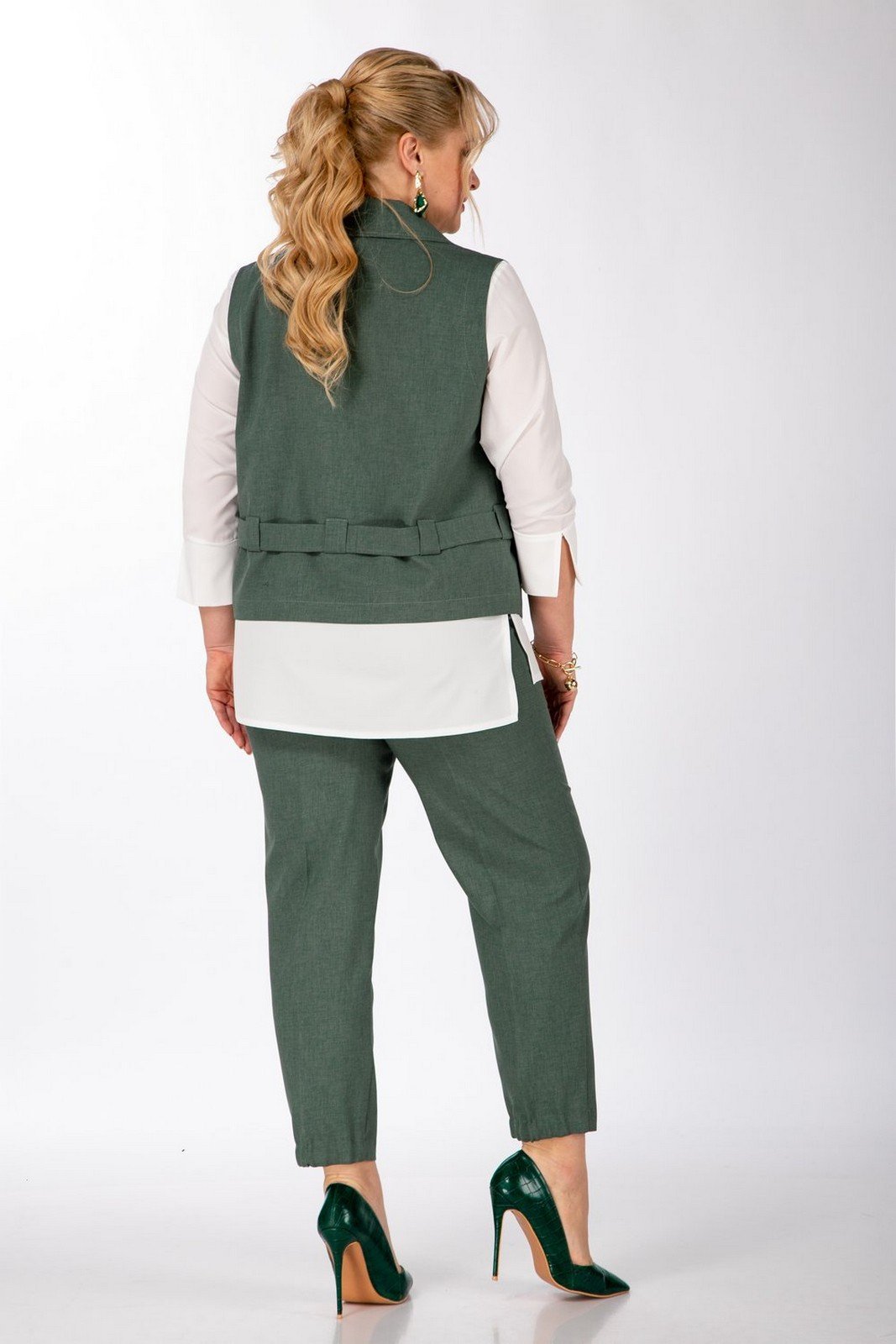 Костюм брючный 303 хаки Grace for you купить - 7% скидка | в наличии